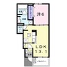 ラズベリー　コート 1LDKの間取り