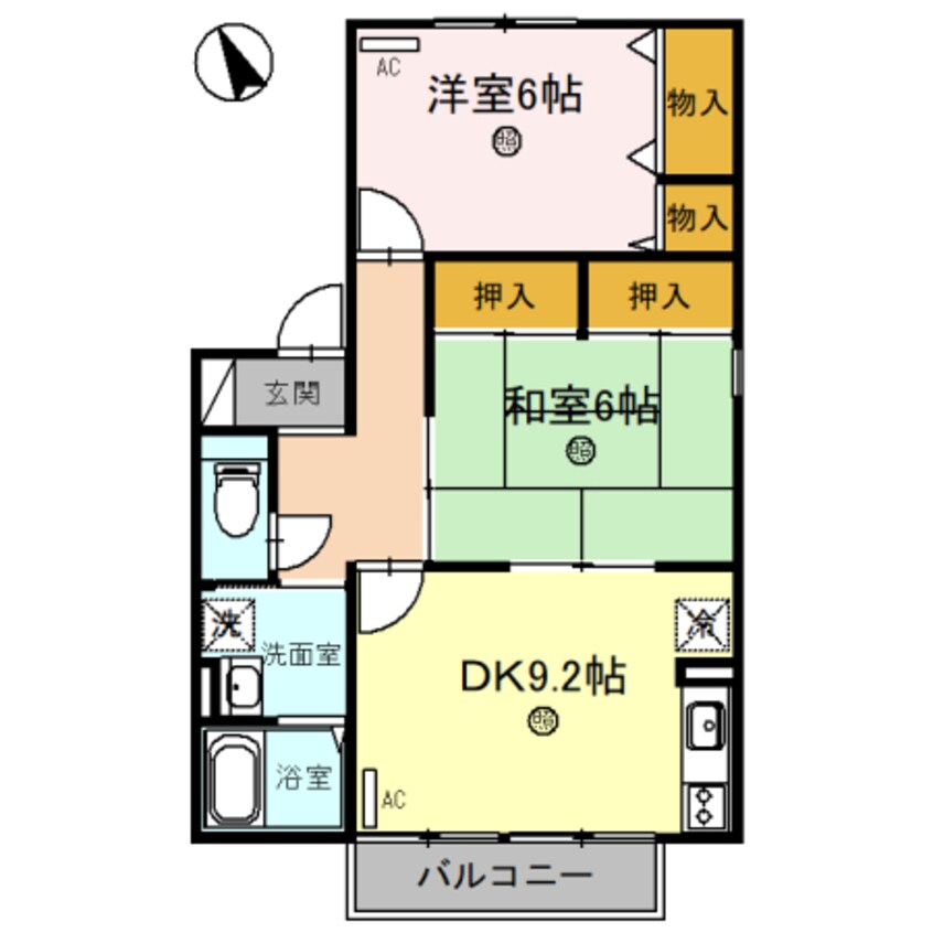 間取図 ディアコート　Ⅱ