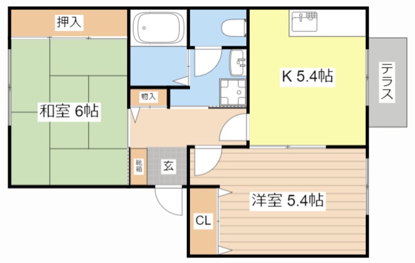 間取図 かんどり　ニューハイツ