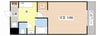 PALACIO K1 1Kの間取り