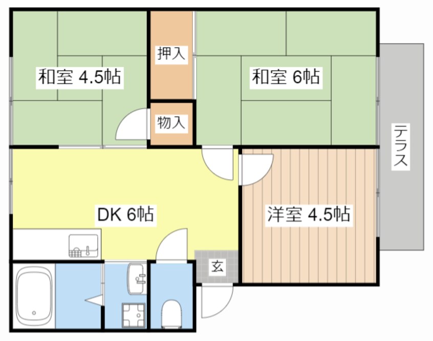 間取図 宇根田ハイツ