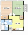 オーエヌハイツ 2DKの間取り