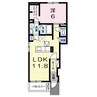 エバーエポック 1LDKの間取り