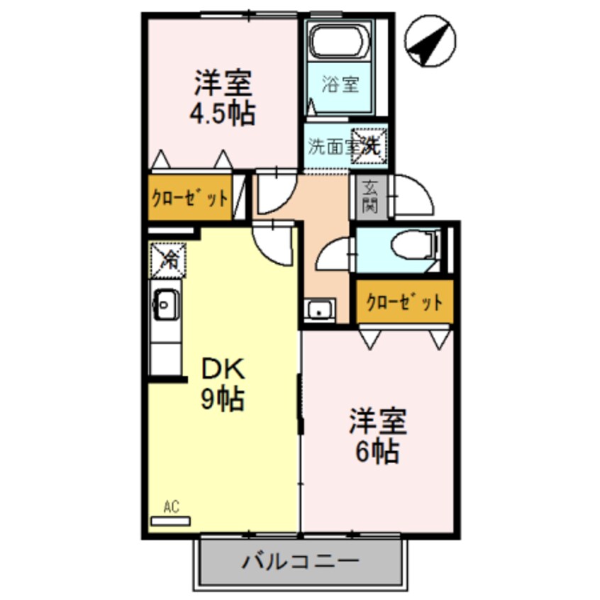 間取図 プレジールおだ