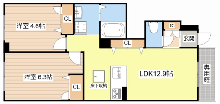 間取図 シャーメゾン　プレミアスⅡ
