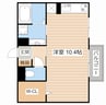 藤井ハイツ　ナカヤシキ 1Rの間取り