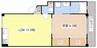 北口マンション 1LDKの間取り