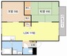 アン・ボヌール 2LDKの間取り