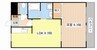 エトワール 1LDKの間取り