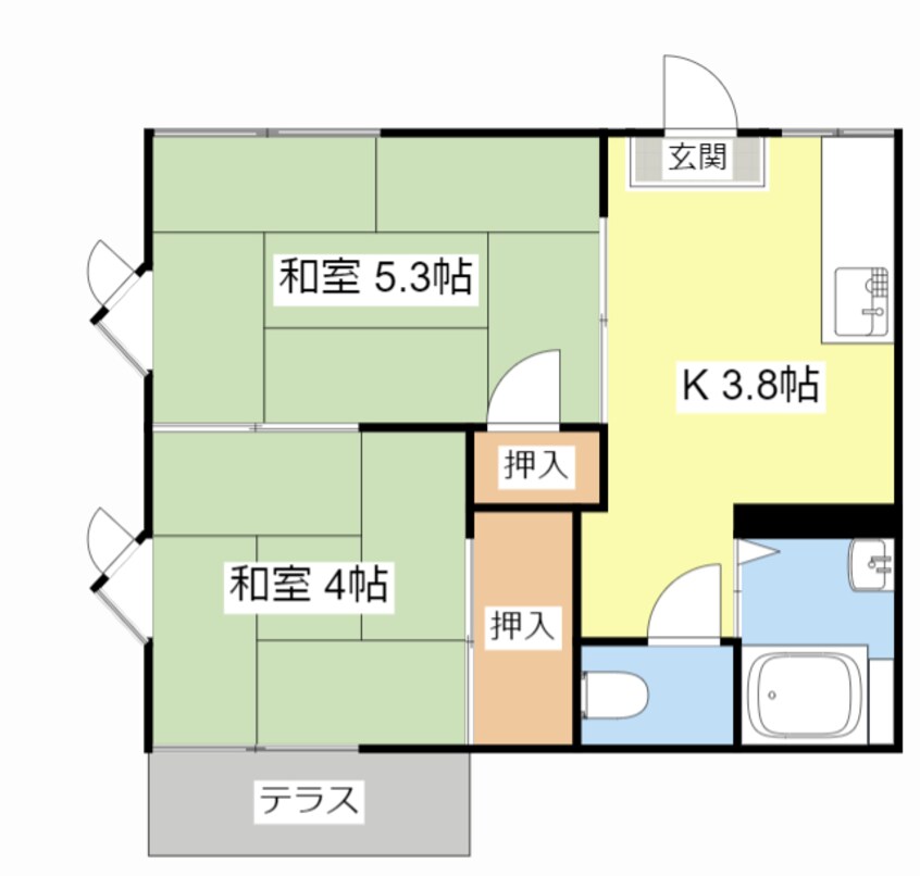 間取図 第一コーポ埋れ木