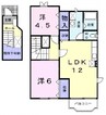 プリマヴェーラ 2LDKの間取り