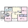 ブルーム 3LDKの間取り