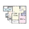 ブルーム 1LDKの間取り