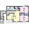ソレイユＢ 2LDKの間取り