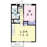 メゾンエスポワールⅡ 1LDKの間取り