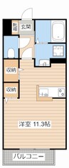 グランパルク 1Rの間取り