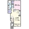グランドハイツⅠ 1LDKの間取り