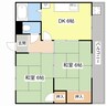 伊藤マンションⅡ 2DKの間取り