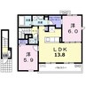 レイクメゾン 2LDKの間取り