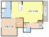 サンライズ西今 1LDKの間取り
