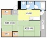 ビレッジハウス鳥居本1号棟 2Kの間取り