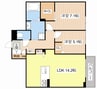シトリネ 2LDKの間取り