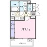 プリムローズ　野村 1Kの間取り