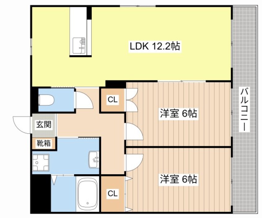 間取図 ノーブルコート長浜