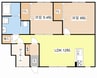 クレスト大堀 2LDKの間取り