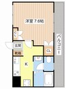 プレザン　ブリース 1Kの間取り