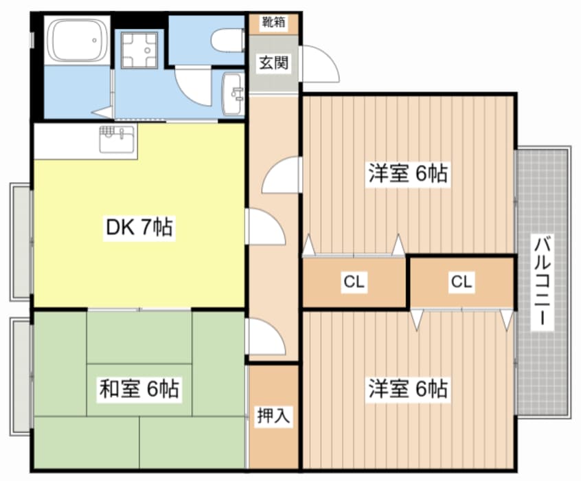 間取図 ピュアナハート A棟