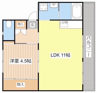 間取図 ビレッジハウス稲枝1号棟