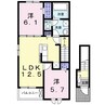 アストライア寄洲 2LDKの間取り