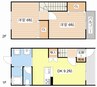 トゥルーハイツ神照 2DKの間取り