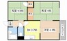 第2北村ハイツ 3Kの間取り