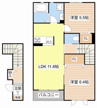 間取図 セントリビエ南彦根