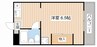メゾン谷沢Ⅰ 1Rの間取り
