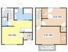 リップルハイム 2DKの間取り