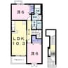 スタートライン竹政 2LDKの間取り
