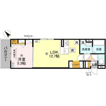 間取図 D-ROOM平井A棟