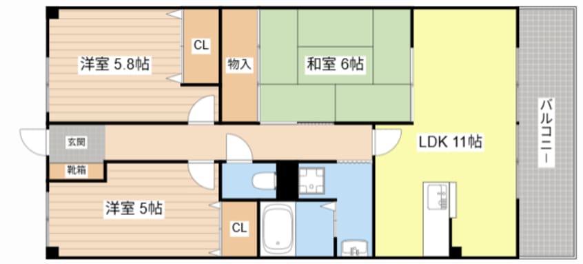 間取図 グランシャリオ２番館