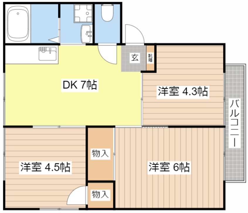 間取図 エクセレントハイツ