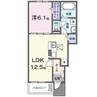 ウィズ・テール南彦根２号館 1LDKの間取り