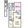 ウィズ・テール南彦根１号館 1LDKの間取り