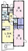 サニーヒル 2LDKの間取り