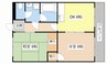 シルキータウンＮＫ 2DKの間取り