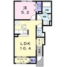 サンリットハウス 1LDKの間取り