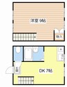 カレッジレジデンス蔵部ハウス 1DKの間取り