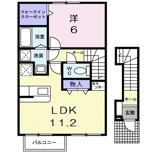 間取り図 ツイン・アヴニール弐号館