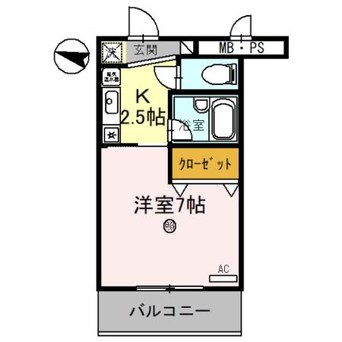 間取図 サンタウン竹鼻　B